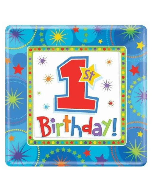 Blauer 1. Geburtstags Teller -Karnevalskostüme Herren Verkäufe 1 geburtstag teller 1st birthday cup one derful boy erster geburtstag tischdeko 8802765