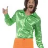 Grünes 60s Disco Hemd 2 Grünes 60s Disco Hemd -Karnevalskostüme Herren Verkäufe 60s disco hemd gruen satin hemd kostuemzubehoer 27855