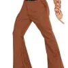 Braune 70er Jahre Schlaghose -Karnevalskostüme Herren Verkäufe 70er jahre herren schlaghose braun 70s groovy style trousers brown schlagermove kostuem 29371 1