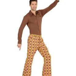 Gemusterte Schlaghose 70ies 8 Gemusterte Schlaghose 70ies -Karnevalskostüme Herren Verkäufe 70er jahre herren schlaghose discs 70s groovy style trousers schlagermove kostuem 29421 3