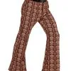Kultige Herren-Schlaghose Braun Gemustert -Karnevalskostüme Herren Verkäufe 70er jahre herren schlaghose old school 70s groovy style trousers schlagermove kostuem 29423 01