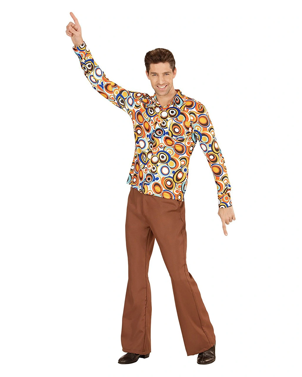 70er Jahre Kostüm Hemd Bubbles 4 70er Jahre Kostüm Hemd Bubbles – Bild 2