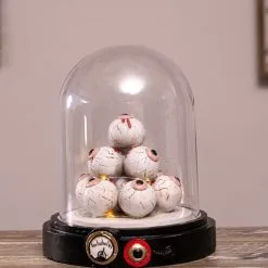 Beleuchteter Augenhügel Unter Glashaube 18cm -Karnevalskostüme Herren Verkäufe augenberg unter glaskuppel mit licht eye mound under glass dome with light halloween dekoration 54741 06