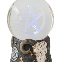 Baphomet Kristallkugel Mit LED -Karnevalskostüme Herren Verkäufe baphomet wahrsagekugel mit led baphomet crystal ball with led halloween tischdekoration 51351 03