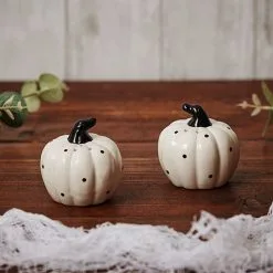 Halloween Kürbis Salz & Pfefferstreuer Beige