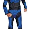 Blauer Spartaner Halo Kostüm -Karnevalskostüme Herren Verkäufe blue spartan kostuem halo kostuem egoshooter kostuem actionheld ausruestung blaues spartan outfit halo blue team kostuem blue spartan halo verkleidung blauer spartaner halo kostuem 20511