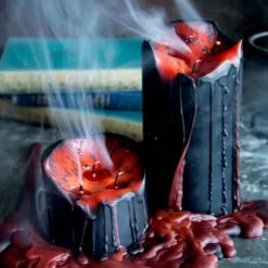 Schwarze Stumpenkerze Mit Vampir Blut 15cm -Karnevalskostüme Herren Verkäufe blutende schwarze vampir stumpenkerze black vampire pillar candle with blood tears 50663 031