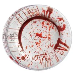 Blutige Party Teller Aus Pappe 8 Stück