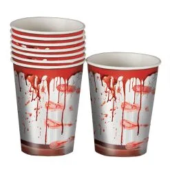 Blutige Partybecher Aus Pappe 6 Stück