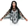 Day Of The Dead Poncho Mit Spitze -Karnevalskostüme Herren Verkäufe day of the dead spitzen poncho halloween cape totenkopf umhang dod lace poncho 31549