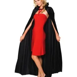 Dracula Cape Schwarzer Crush Samt