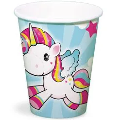Unicorn Pappbecher 8 St.