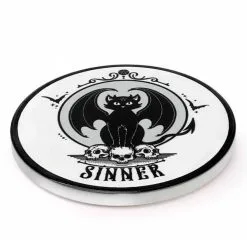 Fledermaus Katze Untersetzer -Karnevalskostüme Herren Verkäufe fledermaus katze untersetzer bat cat coster gothic homeware halloween homeware 51686 02