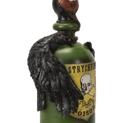 Giftflasche Mit Blutigem Augapfel & Krähe 20cm -Karnevalskostüme Herren Verkäufe giftflasche mit blutigem auge und schwarzem rabe poision bottle with bloody eyeball and raven gothic deko 54745 04