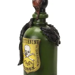 Giftflasche Mit Blutigem Augapfel & Krähe 20cm -Karnevalskostüme Herren Verkäufe giftflasche mit blutigem auge und schwarzem rabe poision bottle with bloody eyeball and raven gothic deko 54745 05