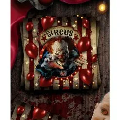 Horror Clown Zirkus Servietten 12 St. -Karnevalskostüme Herren Verkäufe halloween horrorclown circus servietten halloween horror clown circus napkins horror zirkus dekoration 53171 2