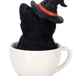 Halloween Katze In Teetasse 16cm -Karnevalskostüme Herren Verkäufe halloween kaetzchen in teetasse halloween kitten in a tea cup halloween tisch deko 51341 03