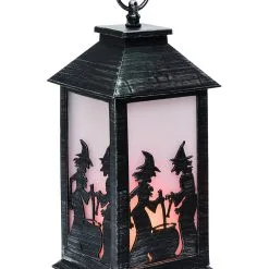 Halloween Laterne Mit Hexen Als Schatten Motiv