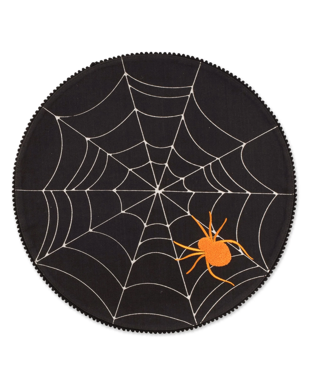 Halloween Platzdecke Mit Spinne & Spinnweben 38cm 3 Halloween Platzdecke Mit Spinne & Spinnweben 38cm