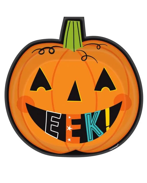 Pumpkin Teller In Kürbis Form 8 St. -Karnevalskostüme Herren Verkäufe halloween teller in kuerbis form halloween tischdeko pumpkin plate table decoration 38768 01