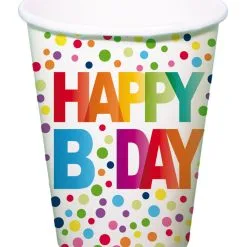 8 Happy B-Day Party-Becher