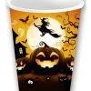 6 Kleine Happy Halloween Kürbis Pappbecher
