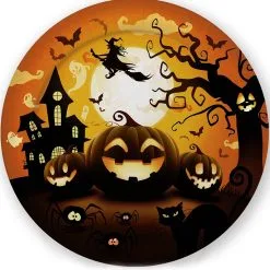 Pappteller Happy Halloween Kürbis 6 St.