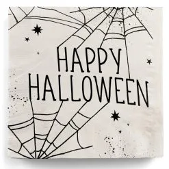 Happy Halloween Servietten Mit Spinnweben Motiv 16 St.