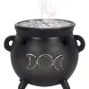 Hexenkessel Mit Dreifach-Mond Räucherkegel Halter -Karnevalskostüme Herren Verkäufe hexenkessel mit triple moon raeucherkegel halter triple moon witch cauldron incense cone holder gothic deco 50699 01