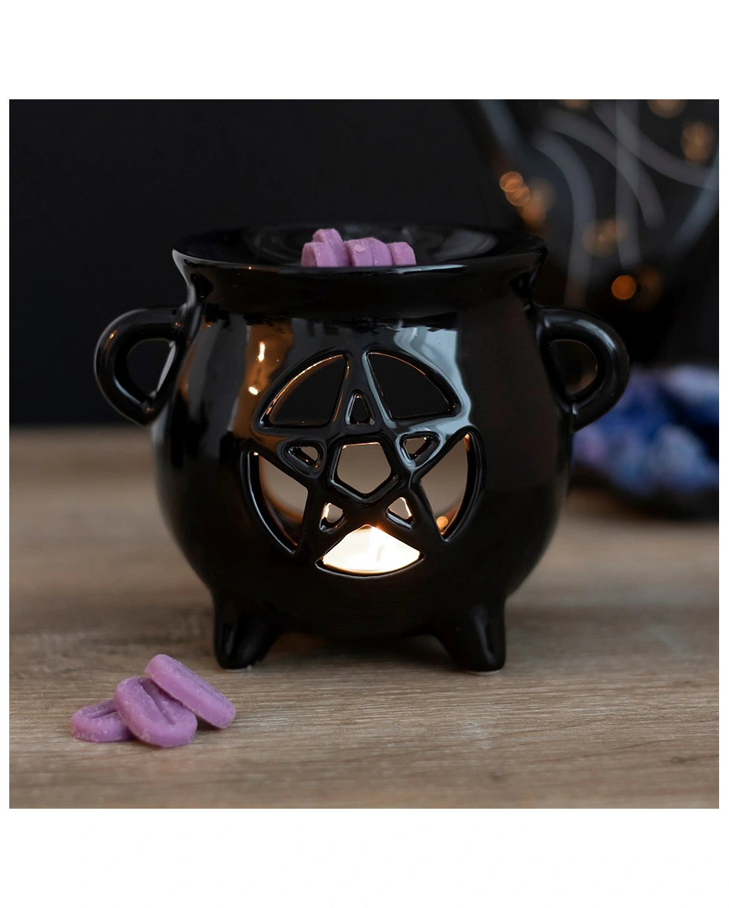 Pentagramm Hexenkessel Duftlampe 5 Pentagramm Hexenkessel Duftlampe – Bild 3