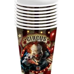 Horror Clown Zirkus Pappbecher Klein 6 St. 7 Horror Clown Zirkus Pappbecher Klein 6 St. -Karnevalskostüme Herren Verkäufe horrorclown circus pappbecher klein horror clown circus paper cup small horror zirkus dekoration 53172 3