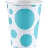 Karibisch Blaue Punkt Pappbecher 8 St. 2 Karibisch Blaue Punkt Pappbecher 8 St. -Karnevalskostüme Herren Verkäufe karibik blaue dots pappbecher tischdekoration sommerparty punkte muster paper cups 35750