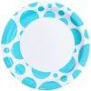 Karibisch Blaue Punkt Pappteller 8 St. 1 Karibisch Blaue Punkt Pappteller 8 St. -Karnevalskostüme Herren Verkäufe karibik blaue dots pappteller tischdekoration sommerparty punkte muster paper plates 35705