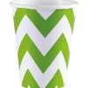 Zick-Zack Pappbecher Kiwi Grün 8 St.