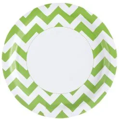 Zick-Zack Pappteller Kiwi Grün 8 St.