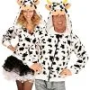 Kuh Jacke Als Kostüm -Karnevalskostüme Herren Verkäufe kuh kostuem jacke mit kapuze cow costume hoodie tierkostuem bauernhof kostuem 54511 01
