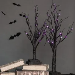 Halloween Glitzer Baum Leuchtend 75cm -Karnevalskostüme Herren Verkäufe leuchtender halloween baum 75cm light up halloween tree halloween deko glitzer baum leuchtend 54046 2