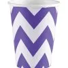 Zick-Zack Pappbecher Lila 8 St. 2 Zick-Zack Pappbecher Lila 8 St. -Karnevalskostüme Herren Verkäufe lila zick zack pappbecher tischdekoration sommerparty zickzack muster paper cups 35757