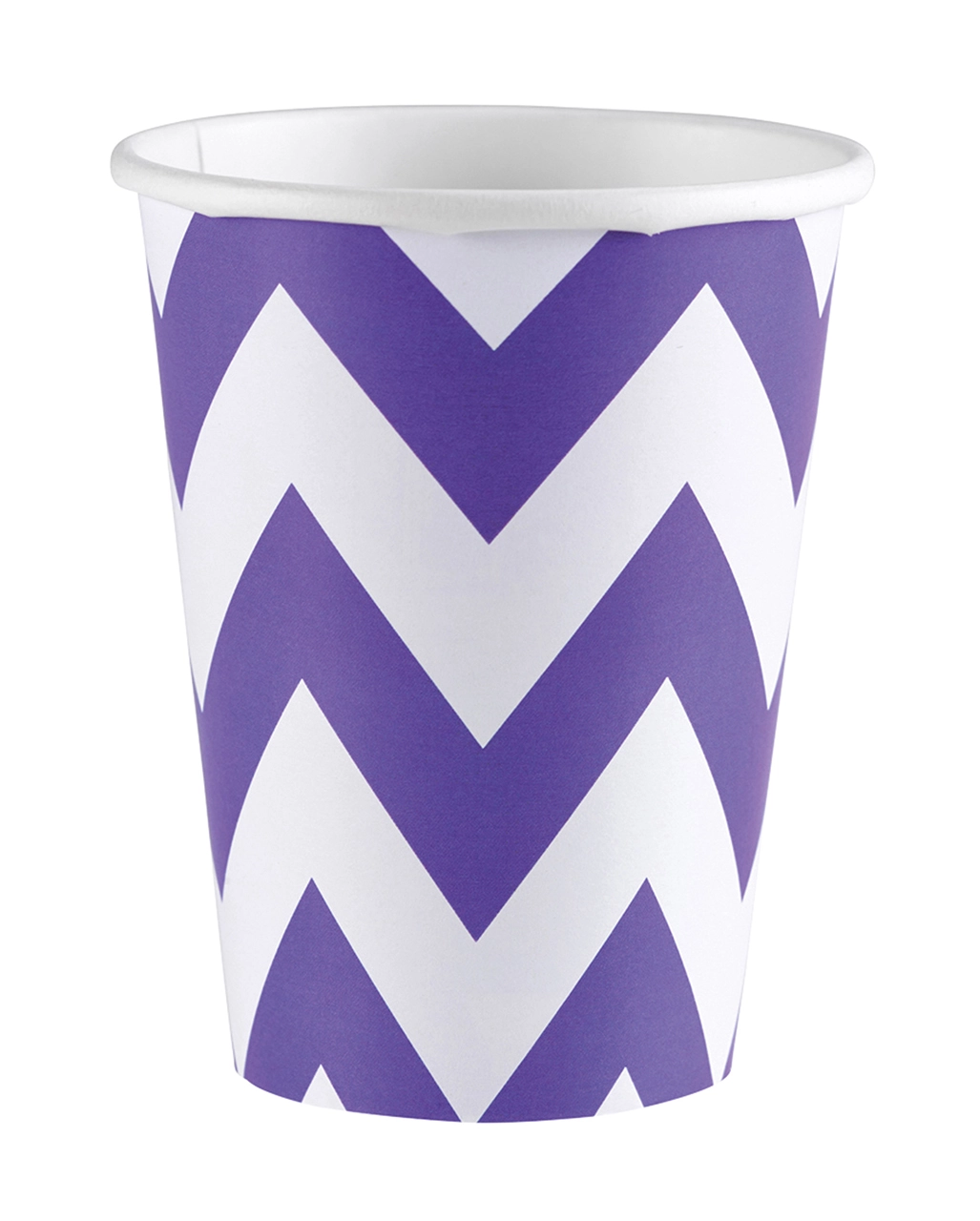 Zick-Zack Pappbecher Lila 8 St. 3 Zick-Zack Pappbecher Lila 8 St.