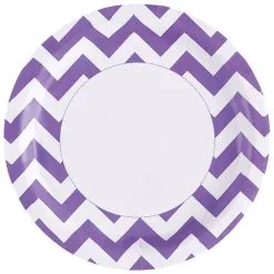 Zick-Zack Pappteller Lila 8 St.