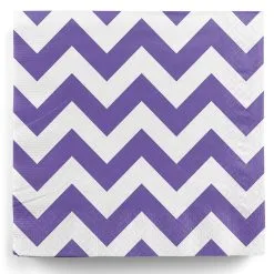 Zick-Zack Servietten Lila 20 St.