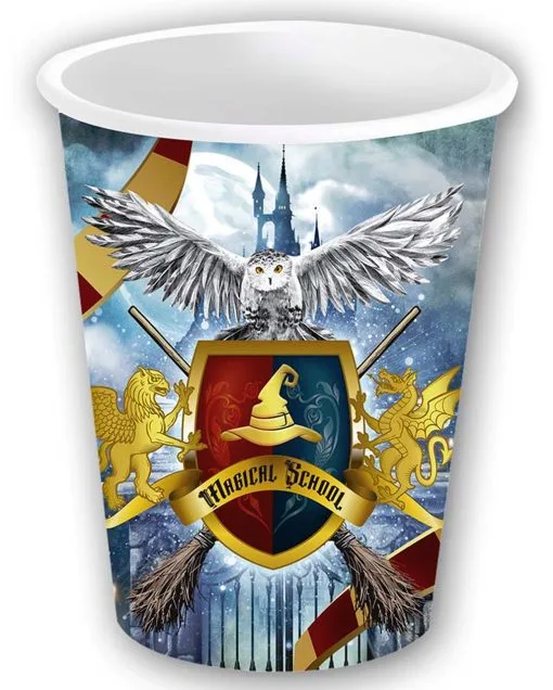 Zauberschule Magical School Pappbecher 6 St. -Karnevalskostüme Herren Verkäufe magical school zauberlehrling pappbecher magical school paper cups zauberschule halloween deko kinder 53209