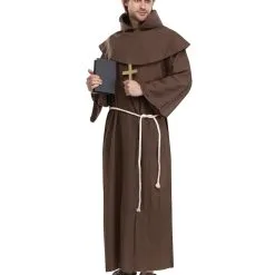 Mönchskutte Kostüm Mit Tonsur Perücke