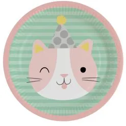 Süße Tiere Partyteller 23 Cm 8 St. 10 Süße Tiere Partyteller 23 Cm 8 St. -Karnevalskostüme Herren Verkäufe niedliche tiere pappteller hello pets party plates partygeschirr 38799 03