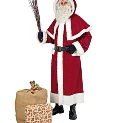 Weihnachtsmann Mantel Mit Pellerine Und Kapuze