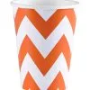 Zick-Zack Pappbecher Orange 8 St.