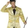 Goldene Männer Pailletten-Jacke 2 Goldene Männer Pailletten-Jacke -Karnevalskostüme Herren Verkäufe pailetten frack fuer herren gold zirkus direktor jacke pailletten jacket fuer fasching 28485
