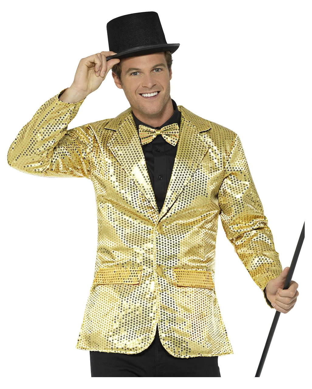 Goldene Männer Pailletten-Jacke 3 Goldene Männer Pailletten-Jacke