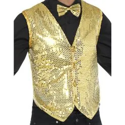 Goldene Männer Pailletten-Weste