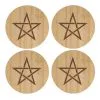 Untersetzer Mit Pentagramm 4 St. -Karnevalskostüme Herren Verkäufe pentagramm untersetzer pentagram.coaster gothic homeware halloween homeware 52809 01